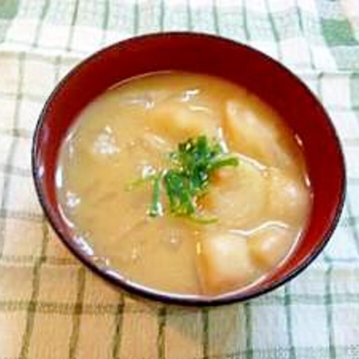 味噌汁バリエ☆♯8新タマネギ・焼き麩